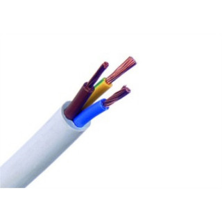 Câble électrique blanc 3 x 1,5 mm - vendu au mètre