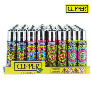 Briquet Clipper Mandala Pattern couleurs diverses - vendu à l'unité